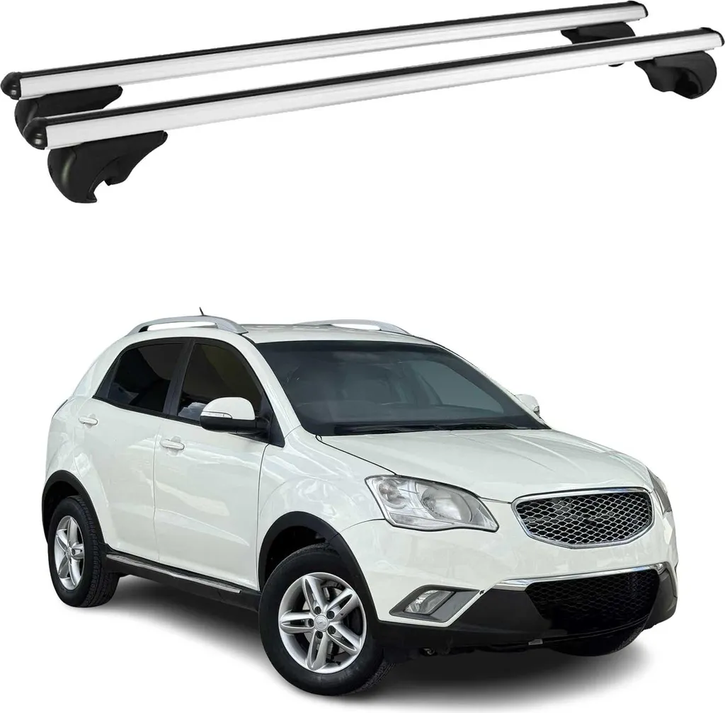 Portapacchi Ssangyong Korando 2010-2019 - Barre Tetto Alluminio Argento - 14