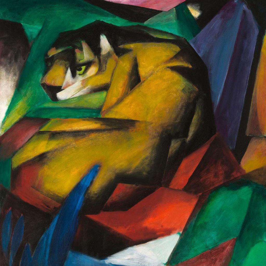 Leinwandbild Franz Marc, Der Tiger - 50X50 cm
