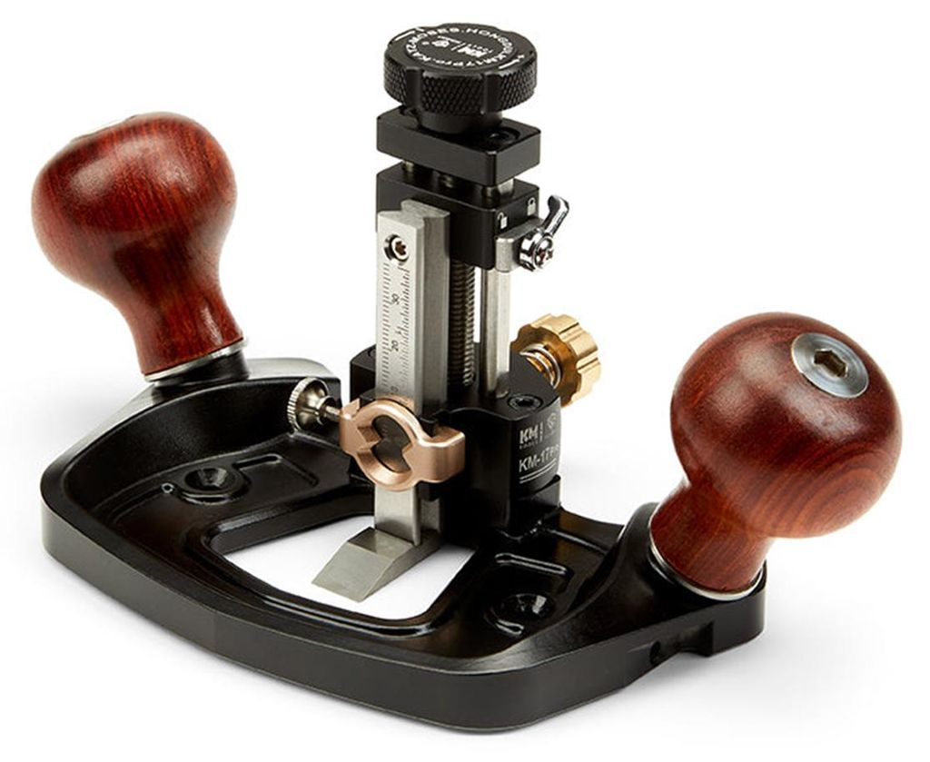 A woodworking tool, specifically a router plane, is shown against a white background.
