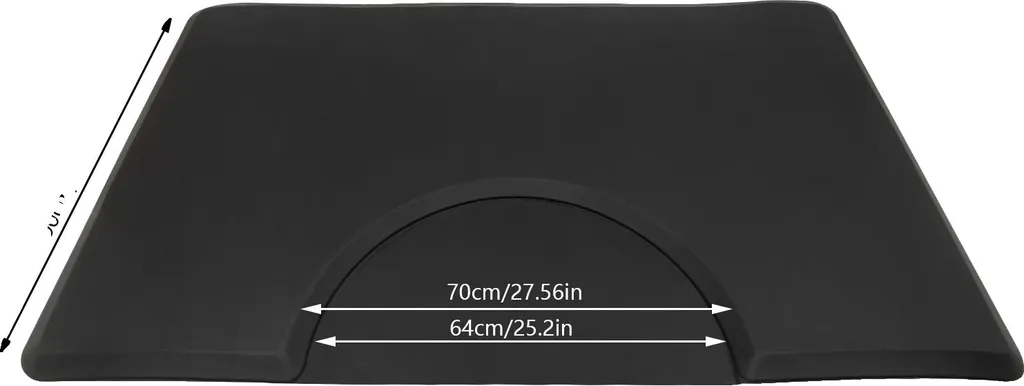 Tapis de sol imperméable carré au design ergonomique gris anthracite