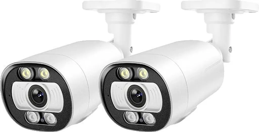 Lot de 2 caméras surveillance WiFi extérieures 5MP IA détection humaine