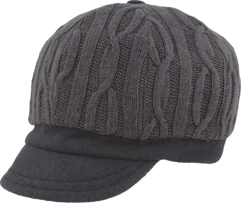 Bonnet à revers roulé en maille torsadée souple pour homme et femme