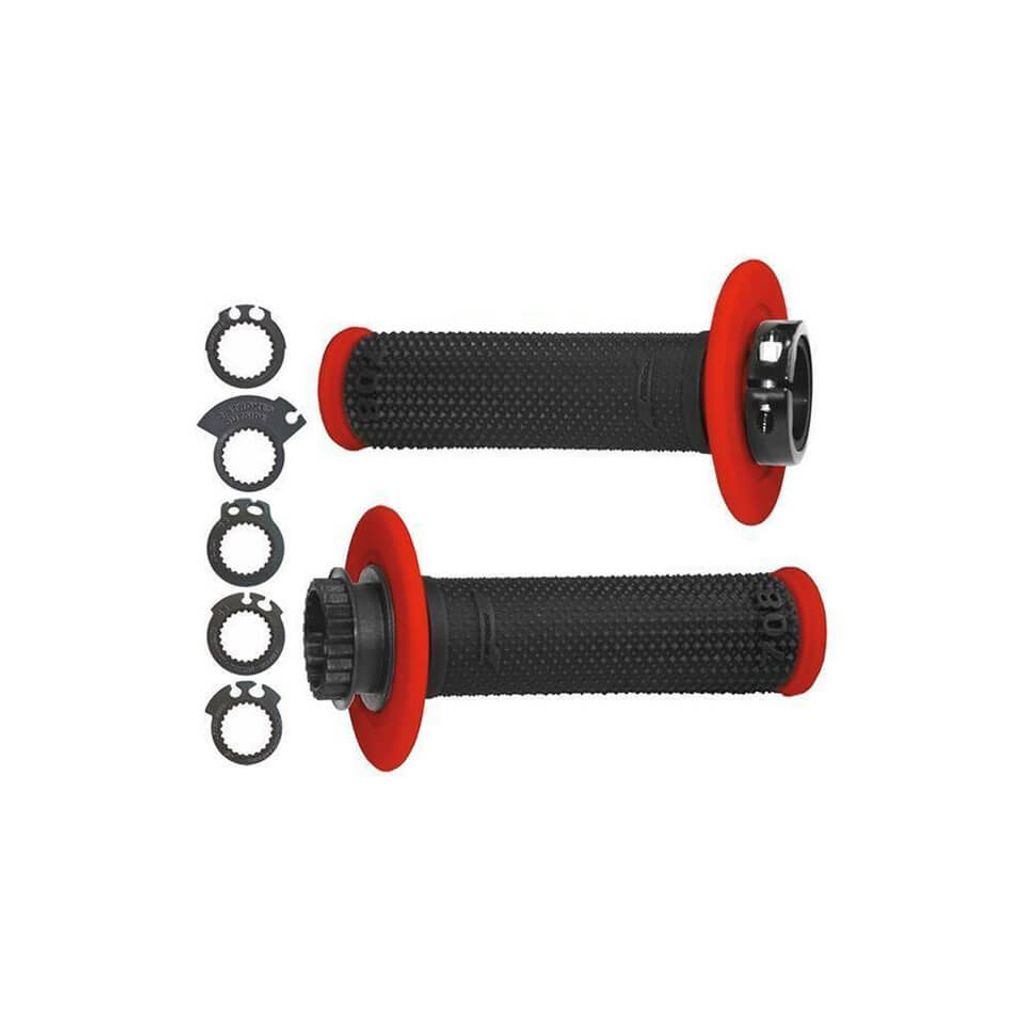 Gripy na řídítka PROGRIP 708, černá/červená, Lock-On Grips, Obrázek produktu 