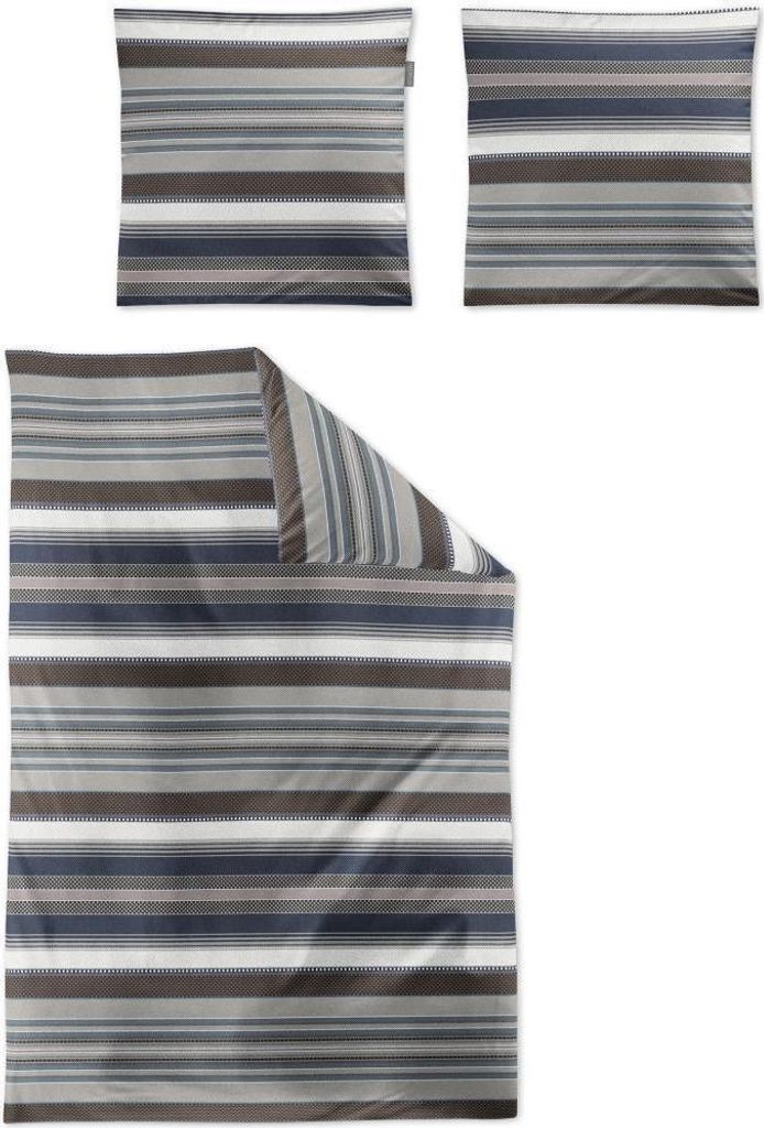 Irisette Mako-Satin Bettwäsche-Garnitur Tokio 8562 Farbe multi 135x200+80x80cm