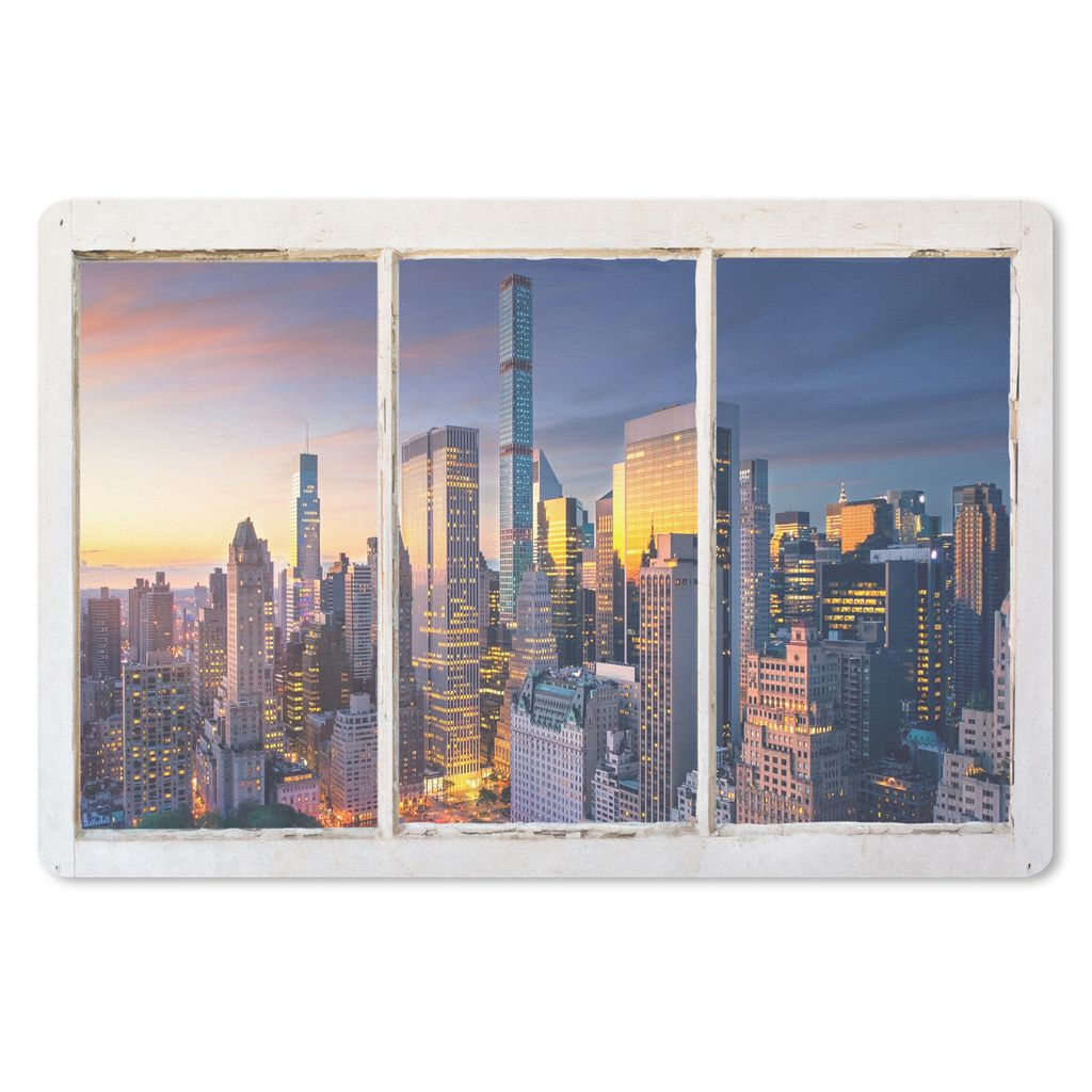 MuchoWow Mauspad Mousepad New York - Aussicht - Skyline 27x18 cm - Mousepads - Maus Mat - Pad - Mausunterlage - Büroartikel - Desk Matten