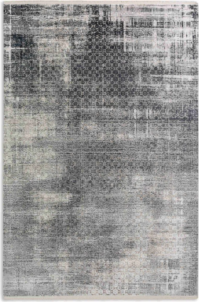 Tapis rectangulaire anthracite VISION pour salon moderne 80x150cm