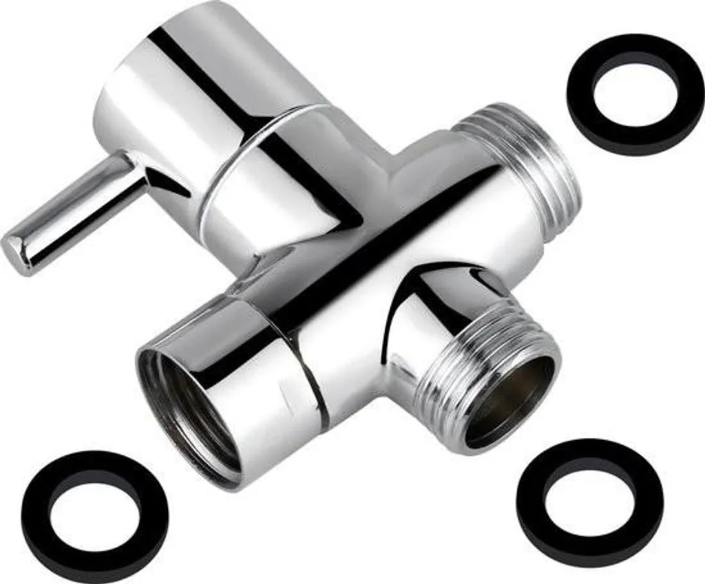 Inverseur de douche 3 voies en laiton, raccord 20mm finition chromée