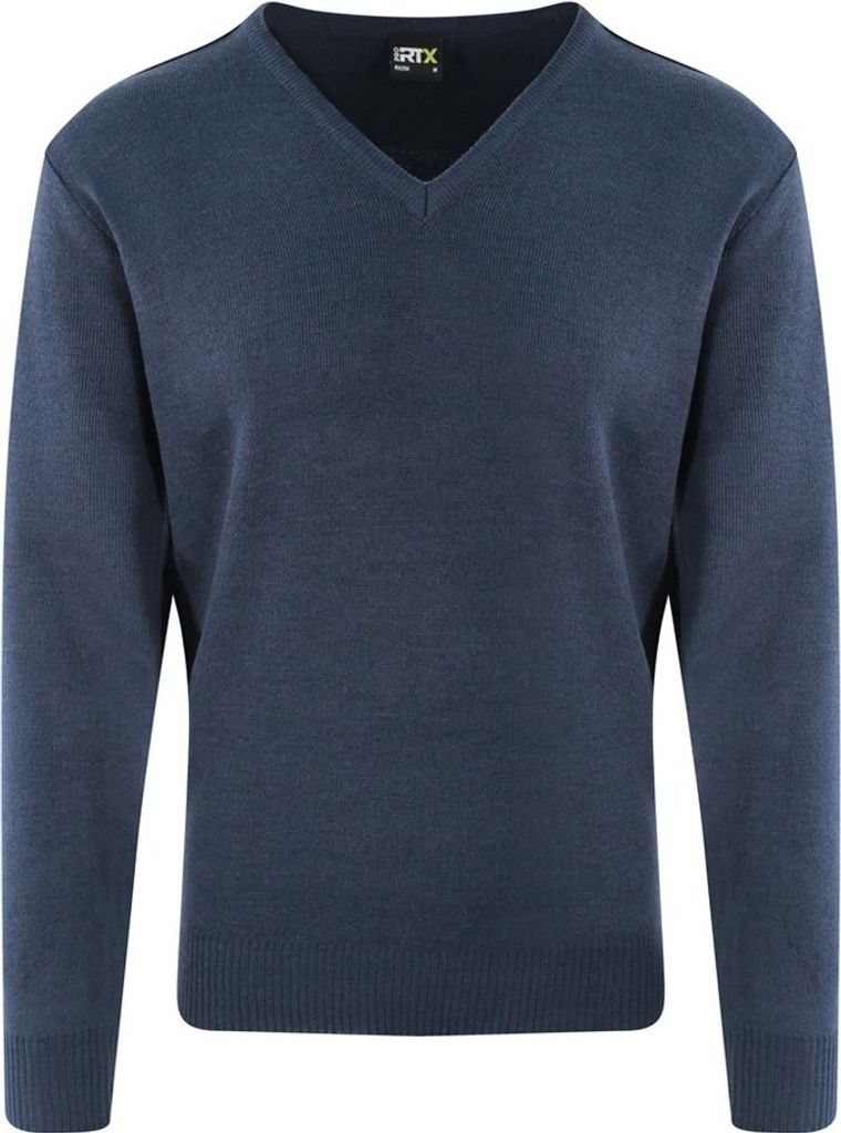PRO RTX Herren Pro Acryl V-Ausschnitt Sweater PC3625 (L) (Marineblau)