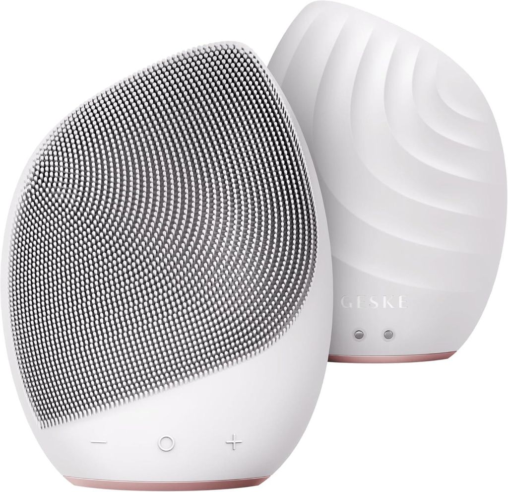 Elektrische Gesichtsreinigungsbürste 5 in 1 aus Silikon mit Smart App, Gesichtsmassage, Tiefenreinigung, Vibrationsfunktion, Hautpflege