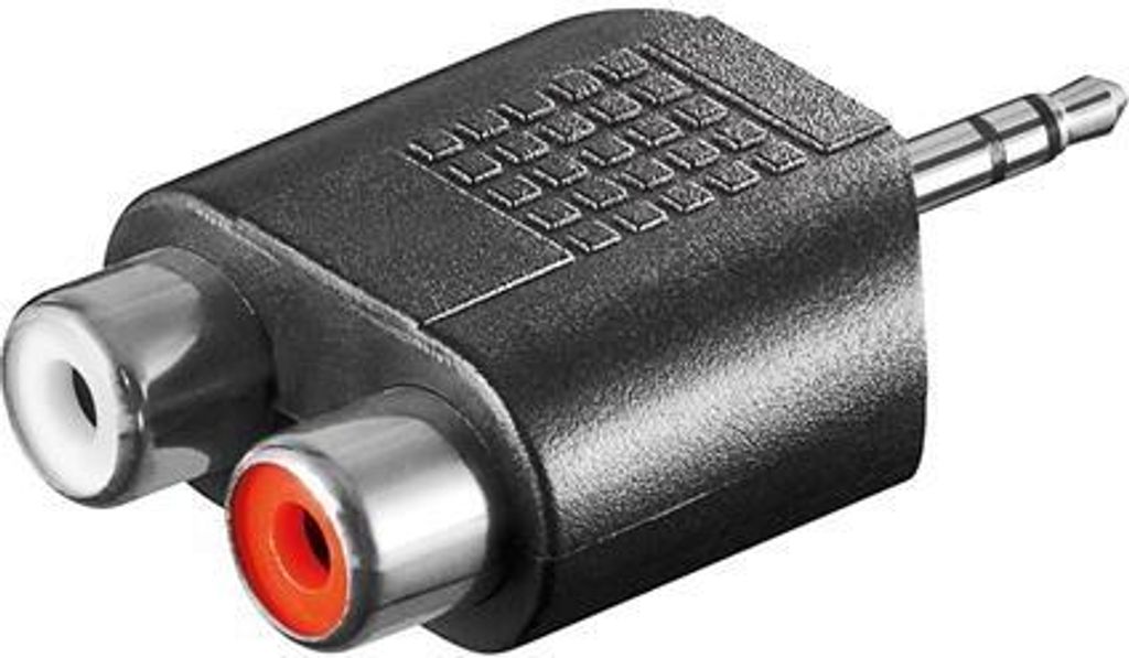 Goobay Cinch-Adapter. AUX-Buchse 3,5 mm Stecker auf 2 Produktbild 1