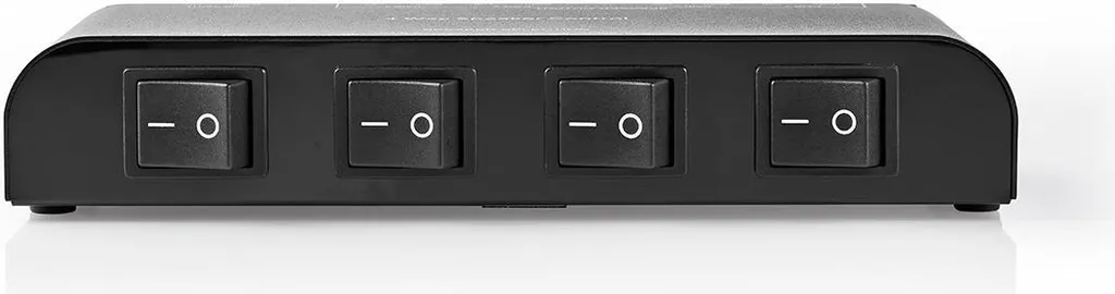 Selettore Altoparlanti 4 Vie 200W | Switch Audio Hi-Fi Alluminio Nero - 1