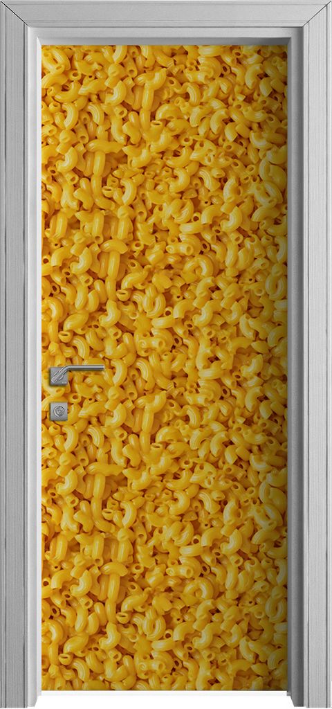 Tür Selbstklebende 80x210 cm Türfolie Türtapete Klebefolie - Makkaroni und Käse