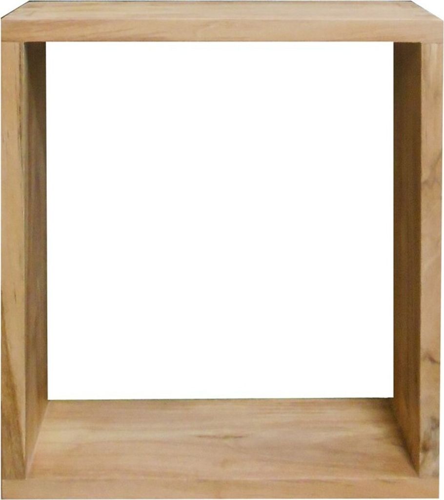 Teako Design Teakholz Wandregal Galeria Massivholz Badregal Wetterfest 5 Größen Wandboard (35 x 40 x 12 cm)