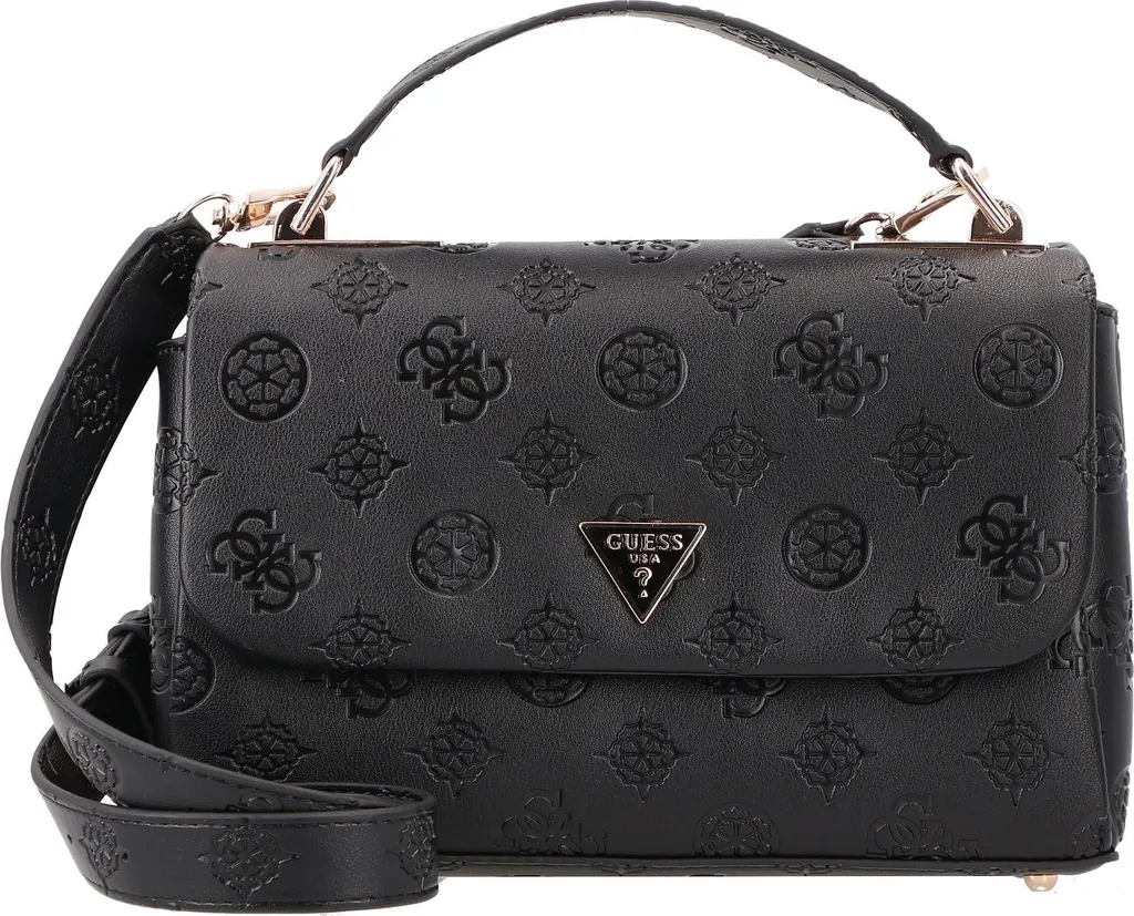 Guess T Sac à main 24 cm - Sac porté épaule élégant en similicuir noir