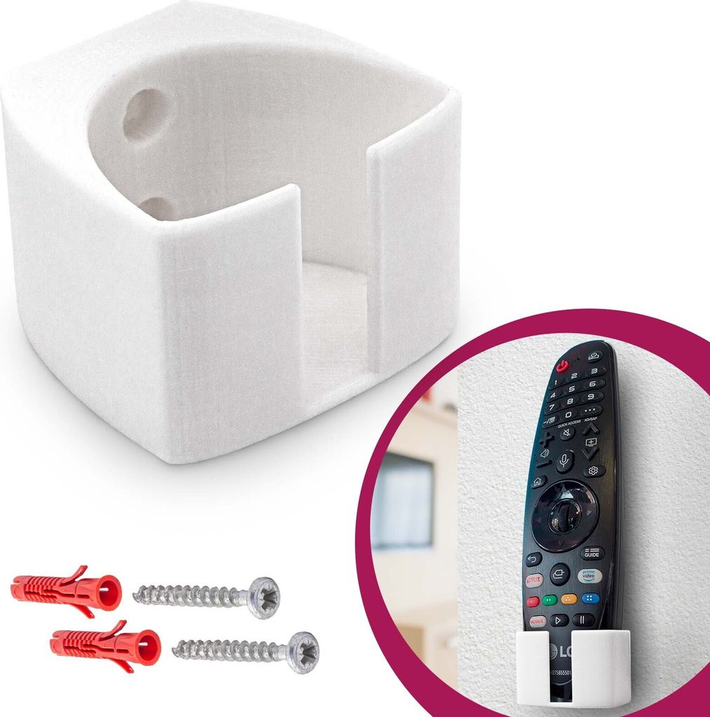 Wandhalterung Halter Halterung Weiß passend für LG Magic Remote Fernbedienung