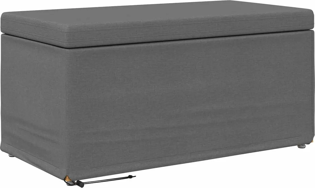 vidaXL Sgabello 81x41x40 cm Grigio | Struttura Legno e Tessuto