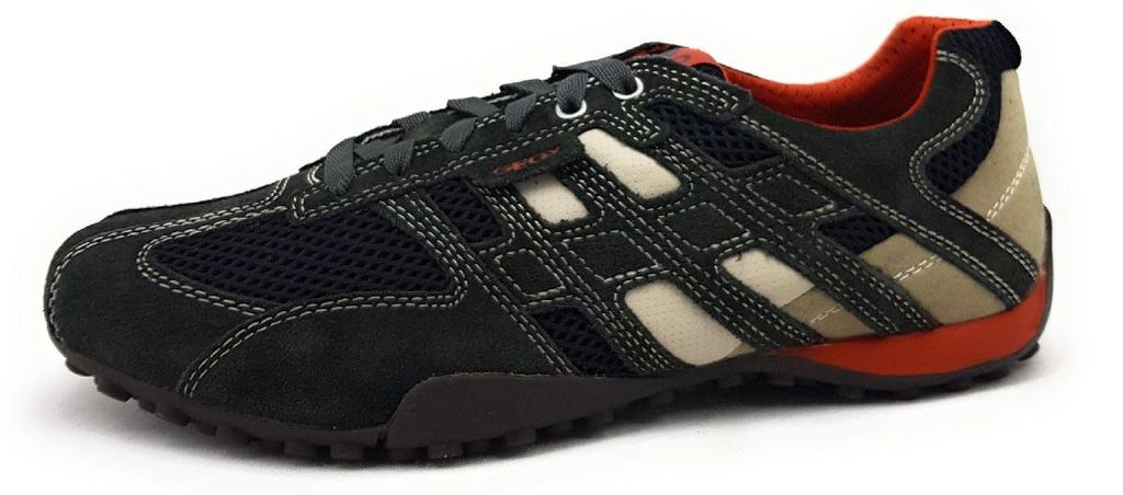 Geox Snake Herrenschuhe Schnürschuhe Sneaker Grau Freizeit Produktbild 