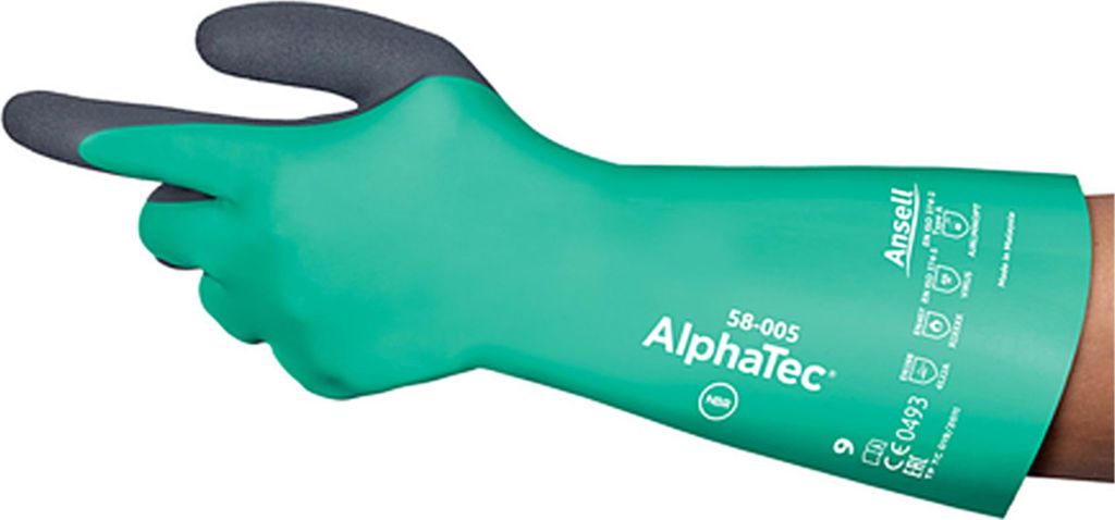ANSELL Chemikalienschutzhandschuh ALPHATEC 58-005 Grün, 10