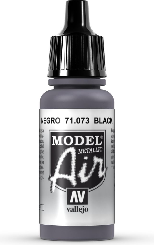 Vallejo 71.073, Schwarz, Acrylfarbe, Flüssigkeit, 17 ml, 1 Produktbild 