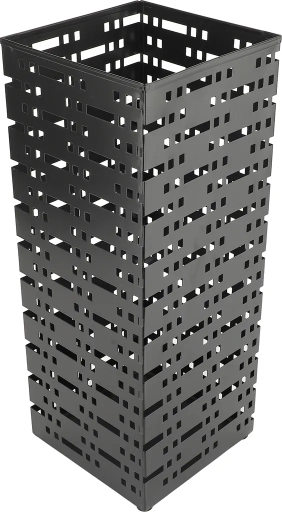 Porte-parapluies en métal noir design avec bac de récupération d'eau