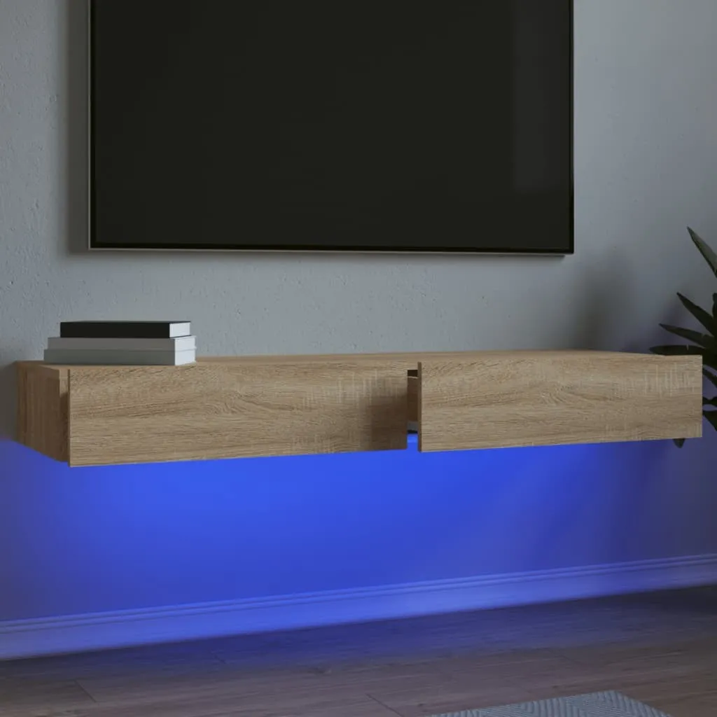 Mobile TV 60cm Maison Exclusive Rovere Sonoma LED x2 - Solido e Pratico