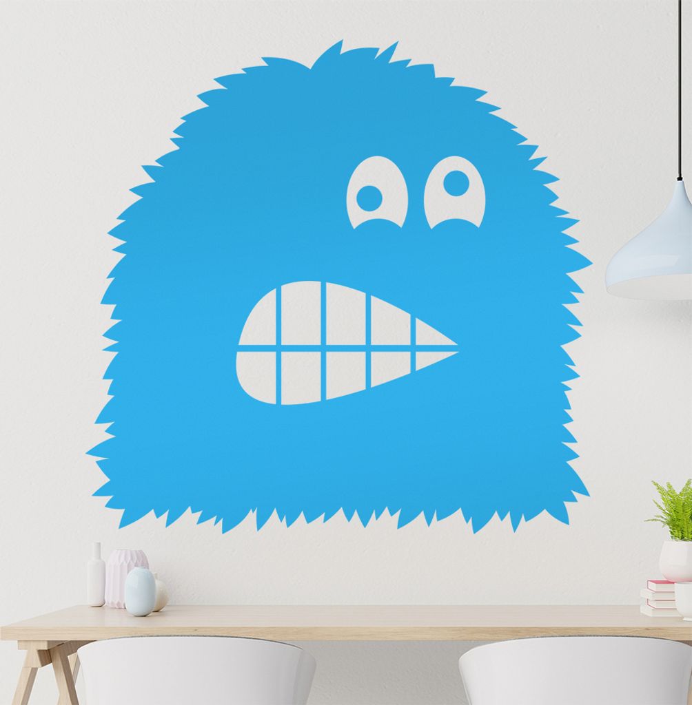 KIWISTAR Kleines gemeines Monster Wandtattoo in 6 Größen - Wandaufkleber Wall Sticker - Dekoration, Küche, Wohnzimmer, Schlafzimmer, Badezimmer