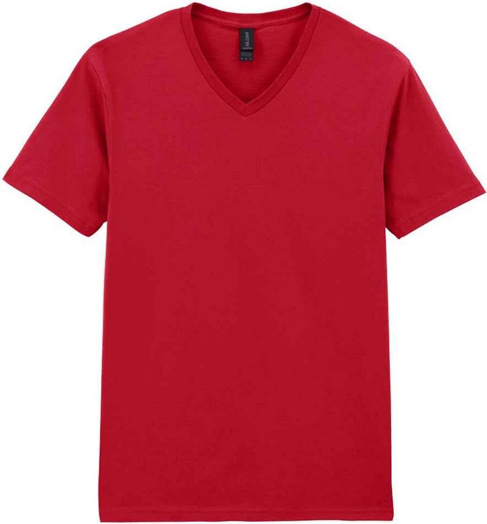 Gildan - "Softstyle" T-Shirt V-Ausschnitt für Herren RW9530 (XXL) (Kirschrot)