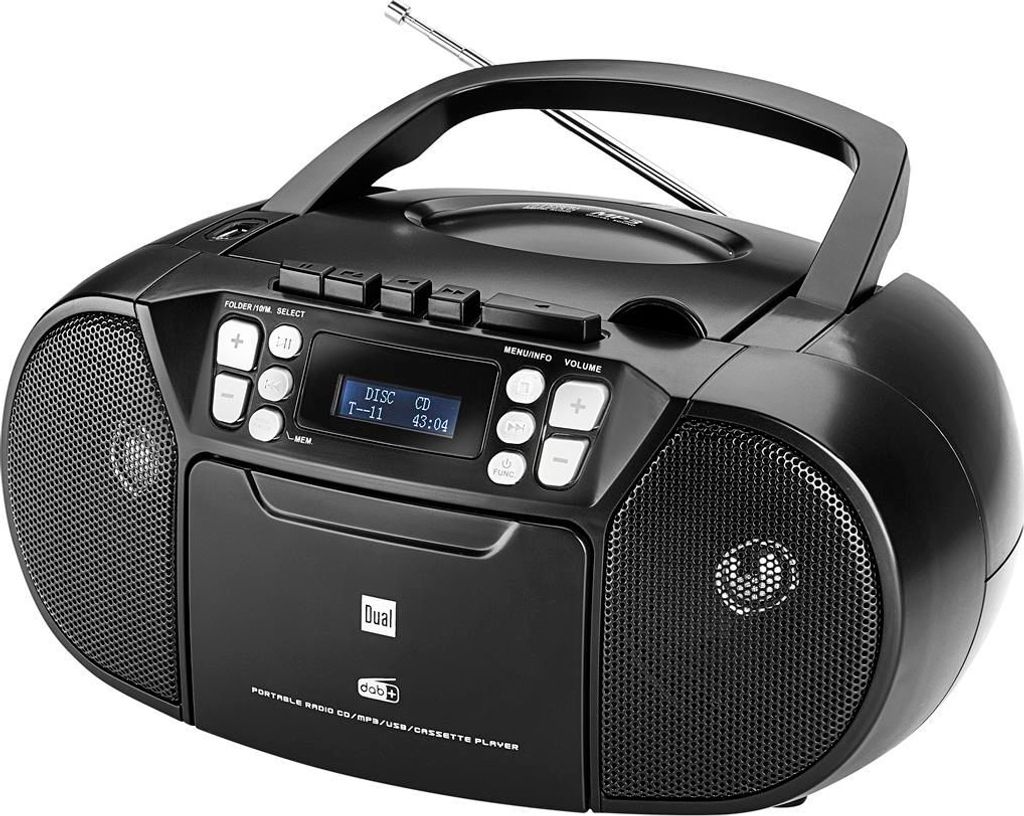 Dual 75961 DAB-P AA8210 Kassettenradiomit CD DAB(+)/UKW-Radio Boombox