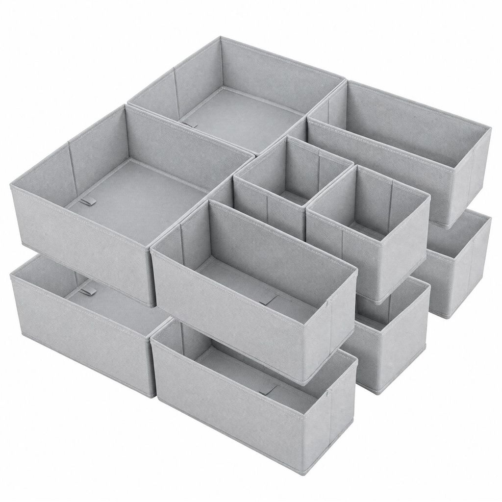 Aufbewahrungsboxen Ordnungsboxen 12er Set aus Vliesstoff – Produktbild 