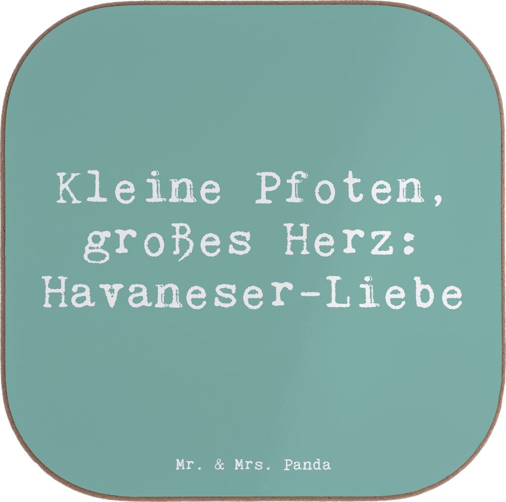 Mr. & Mrs. Panda Holzuntersetzer Spruch Havaneser Liebe - Meeresbrise - Geschenk, Hunderassen, bieruntersetzer, Hundeliebhaber, hypoallergen, Coast...