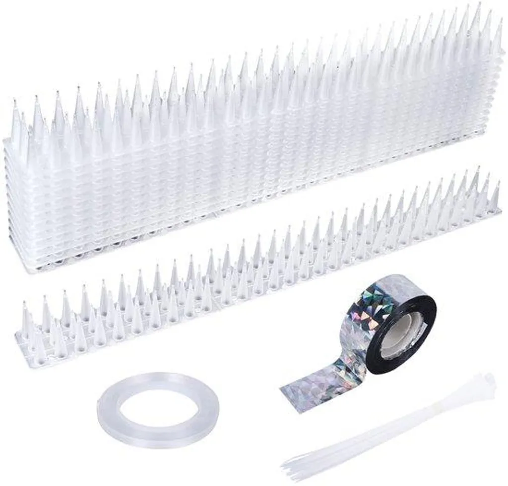 Protection balcon anti-oiseaux 12 pièces lot complet avec bande adhésive