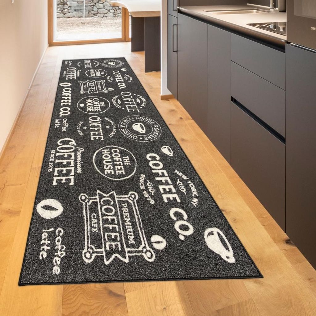 Teppich mit Schriftzug Coffee Größe - 80 x 250 cm