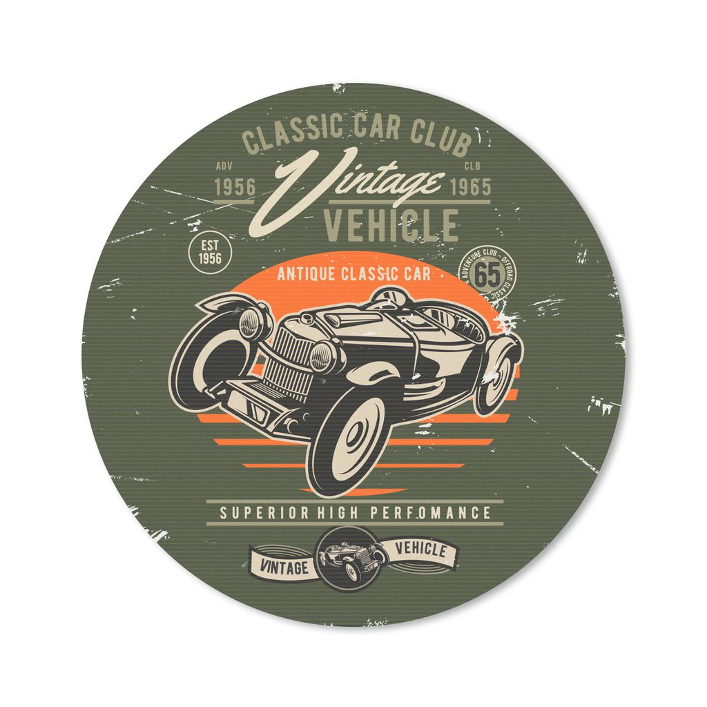 MuchoWow Mauspad Mousepad Oldtimer - Oldtimer - Auto 40x40 cm - Mousepads - Maus Mat - Pad - Mausunterlage - Schreibtisch Accessoires