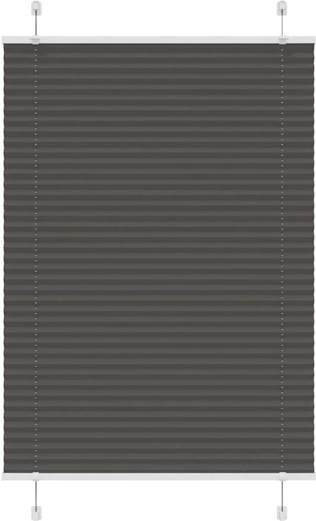 Maison Exclusive - Plissee Schwarz 90x100 cm Stoffbreite 89,4 cm Polyester