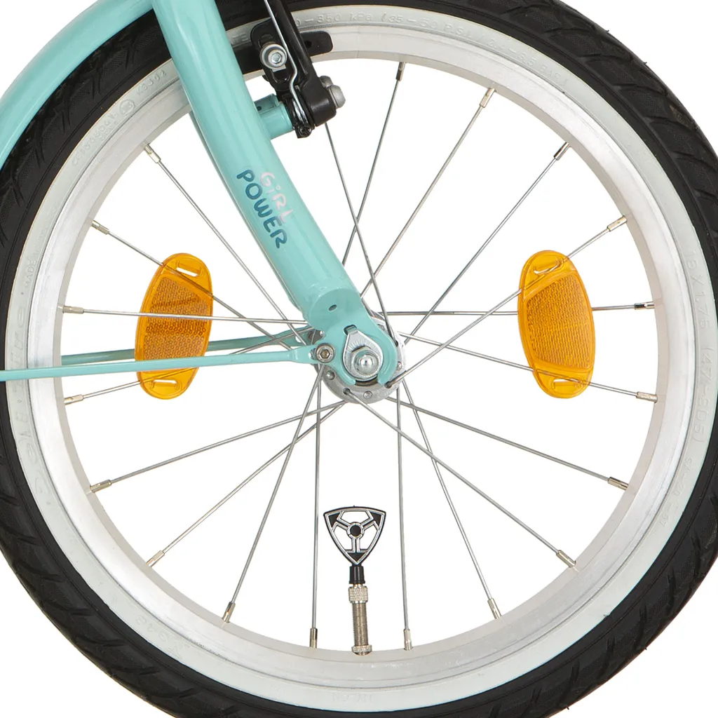 Roue avant vélo enfant 20 pouces Alpina Girlpower Blanc Zinc