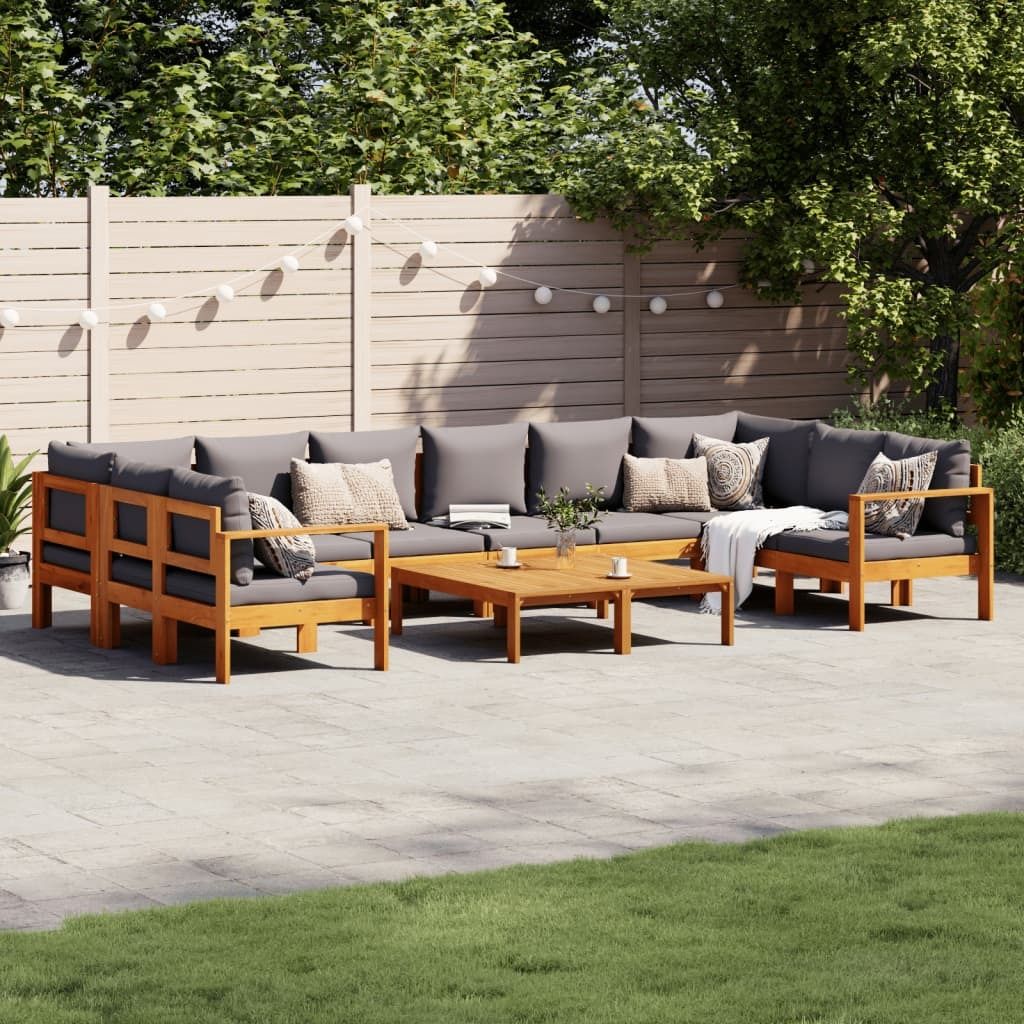 Maison Exclusive - 8-tlg. Garten-Sofagarnitur mit Kissen Massivholz Akazie