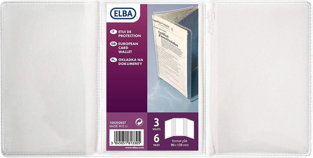 Oxford Ausweishülle PVC 3-fach 0,30 mm Format: 90 x 135 mm