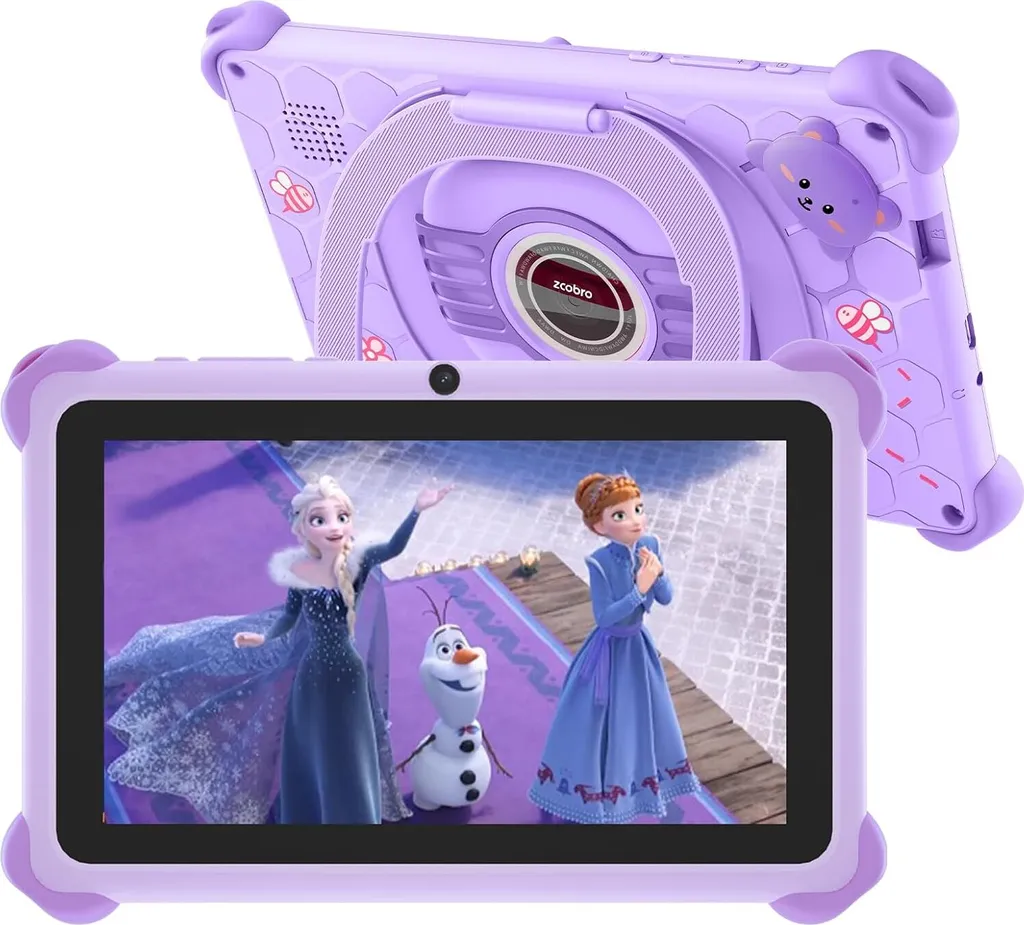 Tablet per Bambini 7 Pollici zcobro con Android e Custodia Morbida