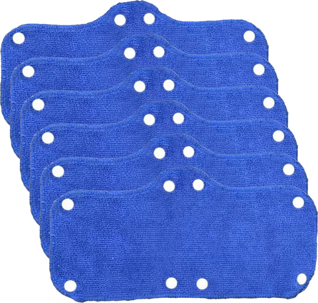 6pcs/Set Good Absorption Sweatband wiederverwendbares polyester hautfreundlicher feiner Textur Helm Schweißgurt für Arbeiter-Blau