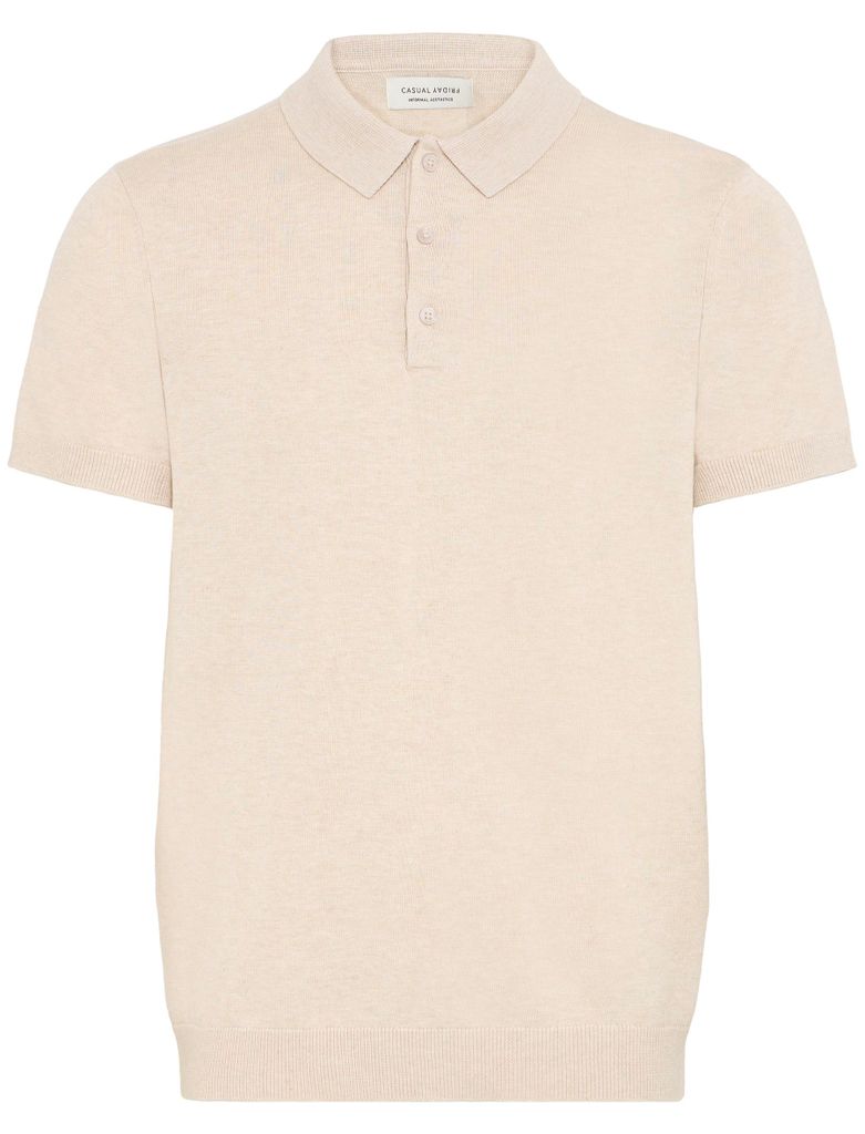 CASUAL FRIDAY Poloshirt Kurzarm Knopfleiste Unifarben Klassischer Stil Größe: M