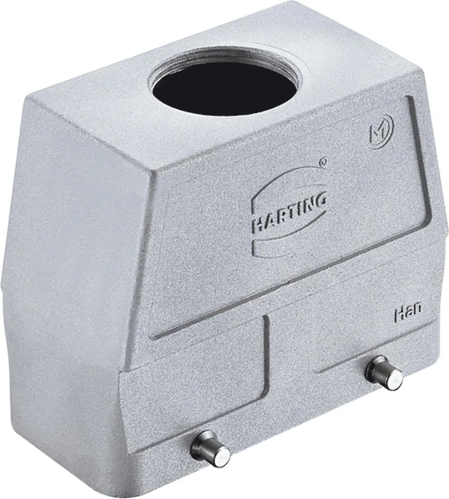 Boîtier Han 16B CEM HARTING sortie droite M32 pour environnement critique
