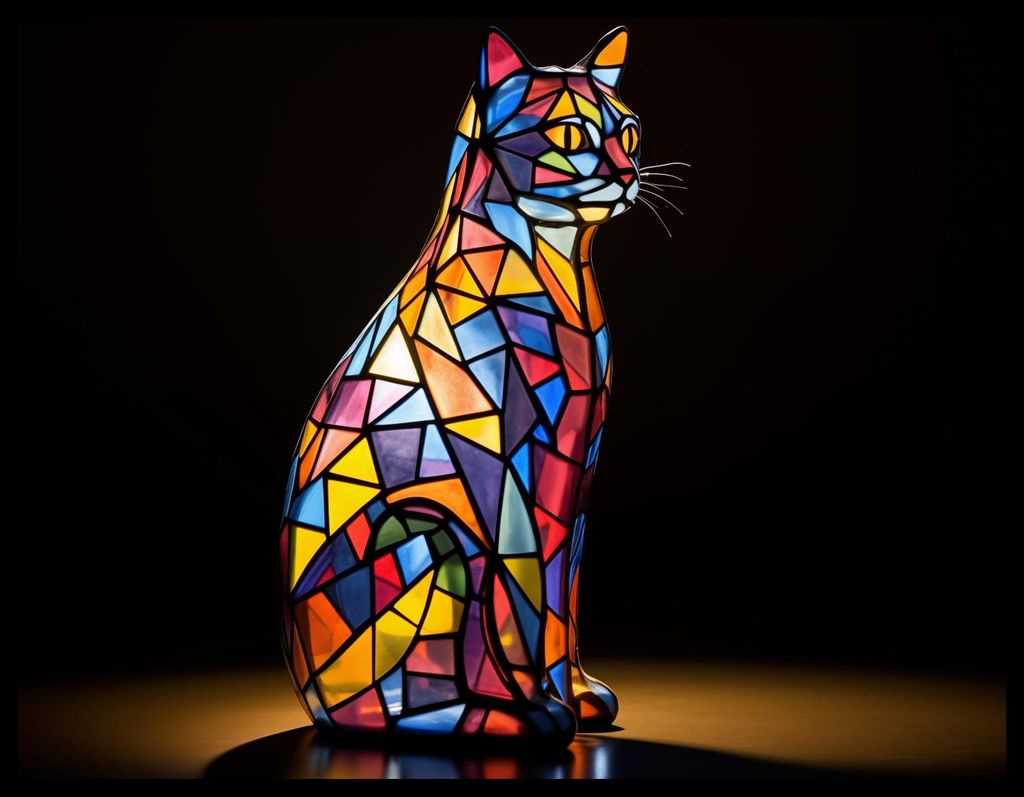Plakat 65x50cm Katzenfensterbild