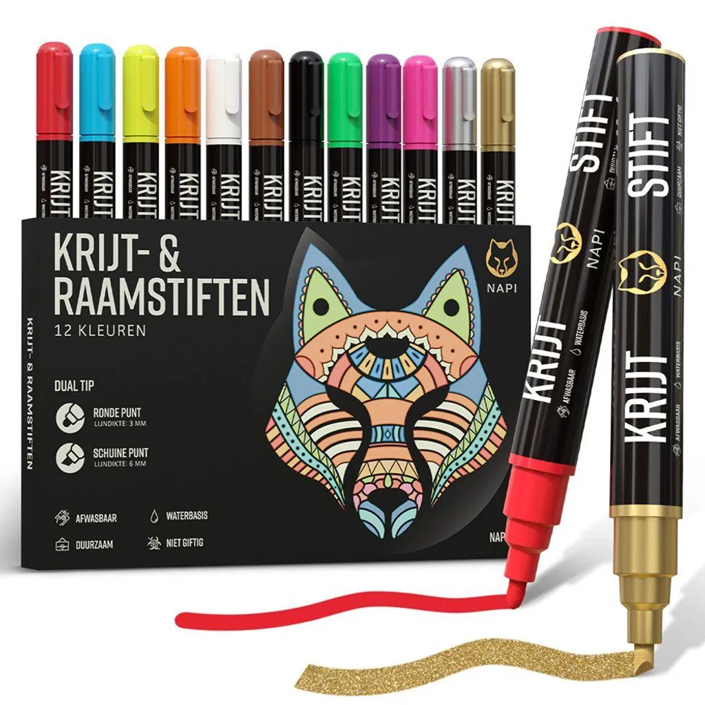 Crayons de craie pour menu de restaurant, vitrine et tableau noir