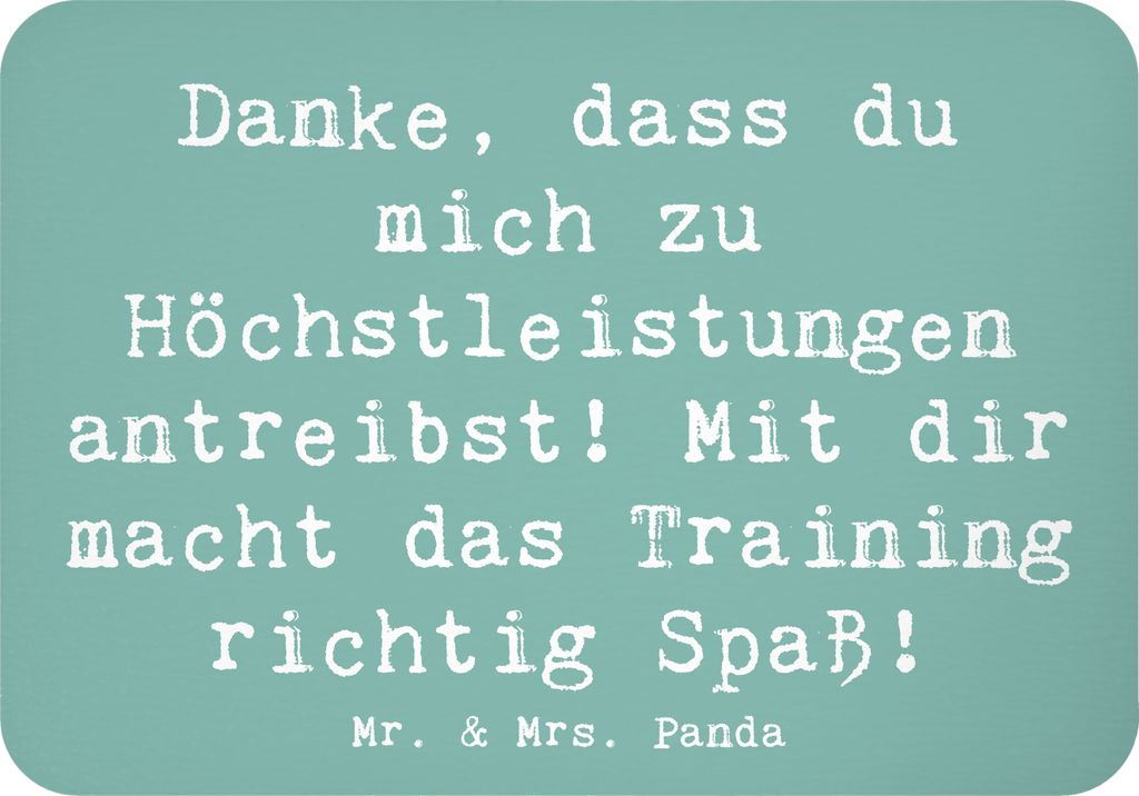 Mr. & Mrs. Panda magnet Spruch Motivierender Fitness-Trainer - Meeresbrise - Geschenk, Notizhalter, zettelhalter, Pinnwandmagnet, Geschenke, Unters...