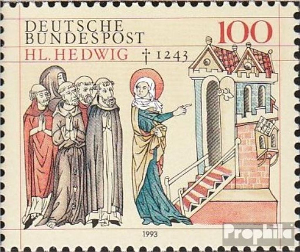 Briefmarken BRD (BR.Deutschland) 1993 Mi 1701 (kompl.Ausgabe) postfrisch 750.Todestag der Hl. Hedwig