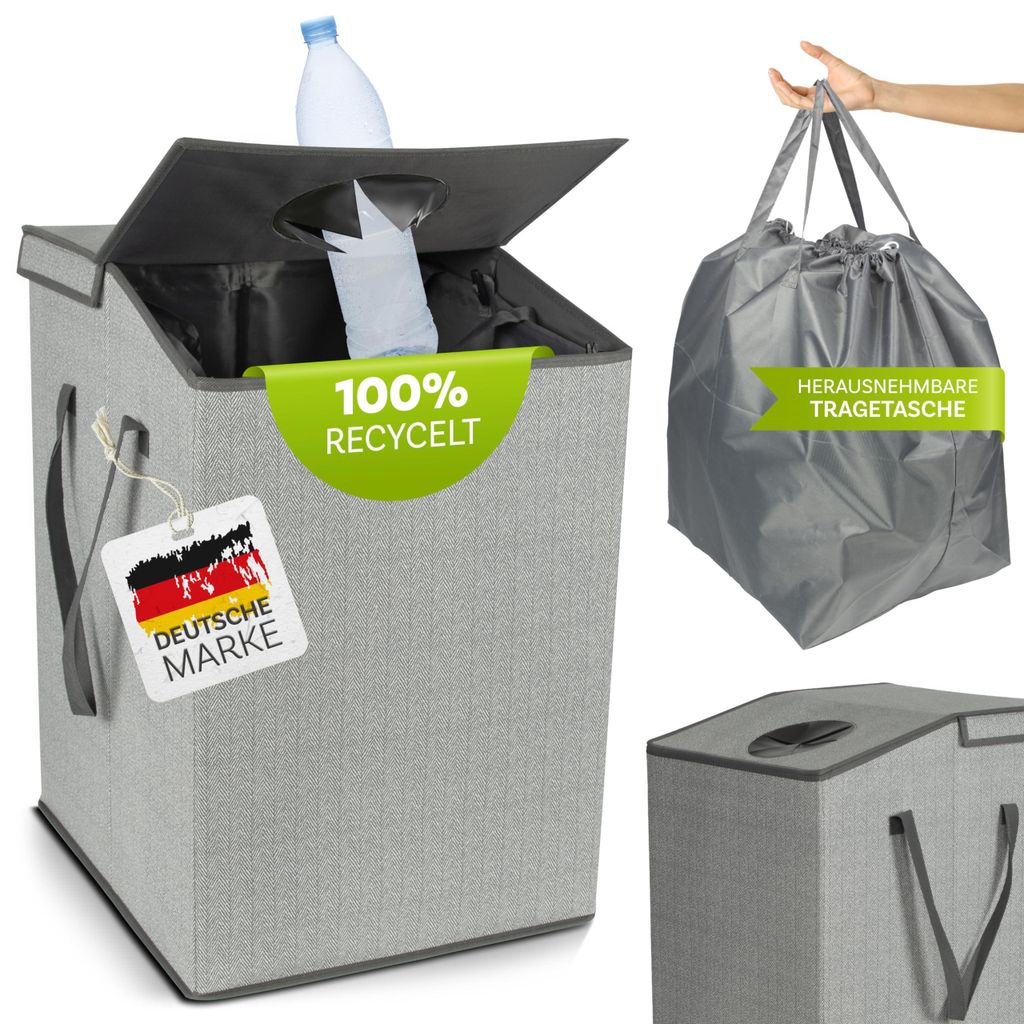 XXL-Reisetasche mit Deckel und Thermoskanne – Aufbewahrungsbehälter für Thermoskannen und Gläser – Organizer, Küchenspüle – grau
