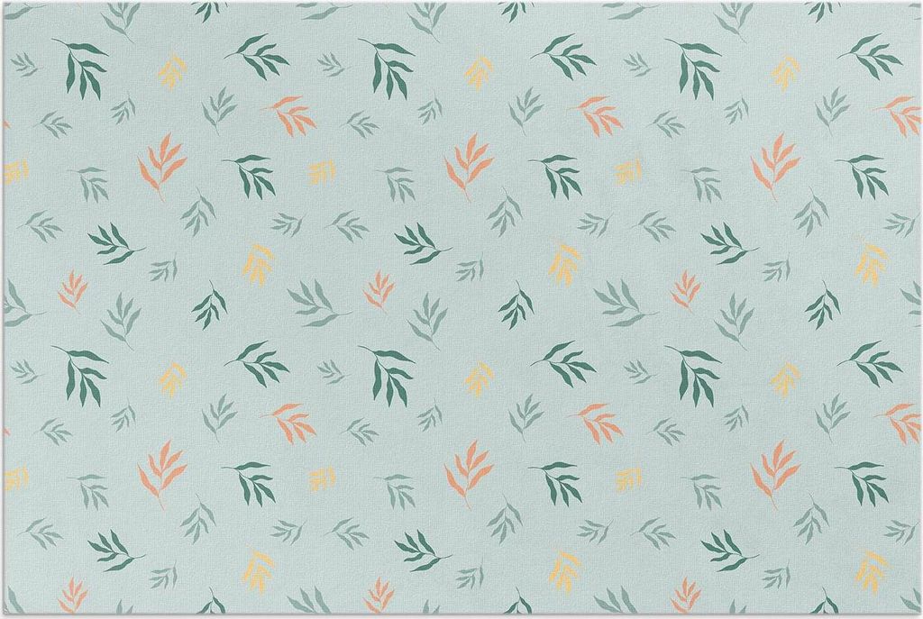 Kleine Zweige, Boho-Pflanzenmotive – Vinylteppich – 150x225 cm – Outdoor Teppich – Terrasse – Wetterfest – Modern