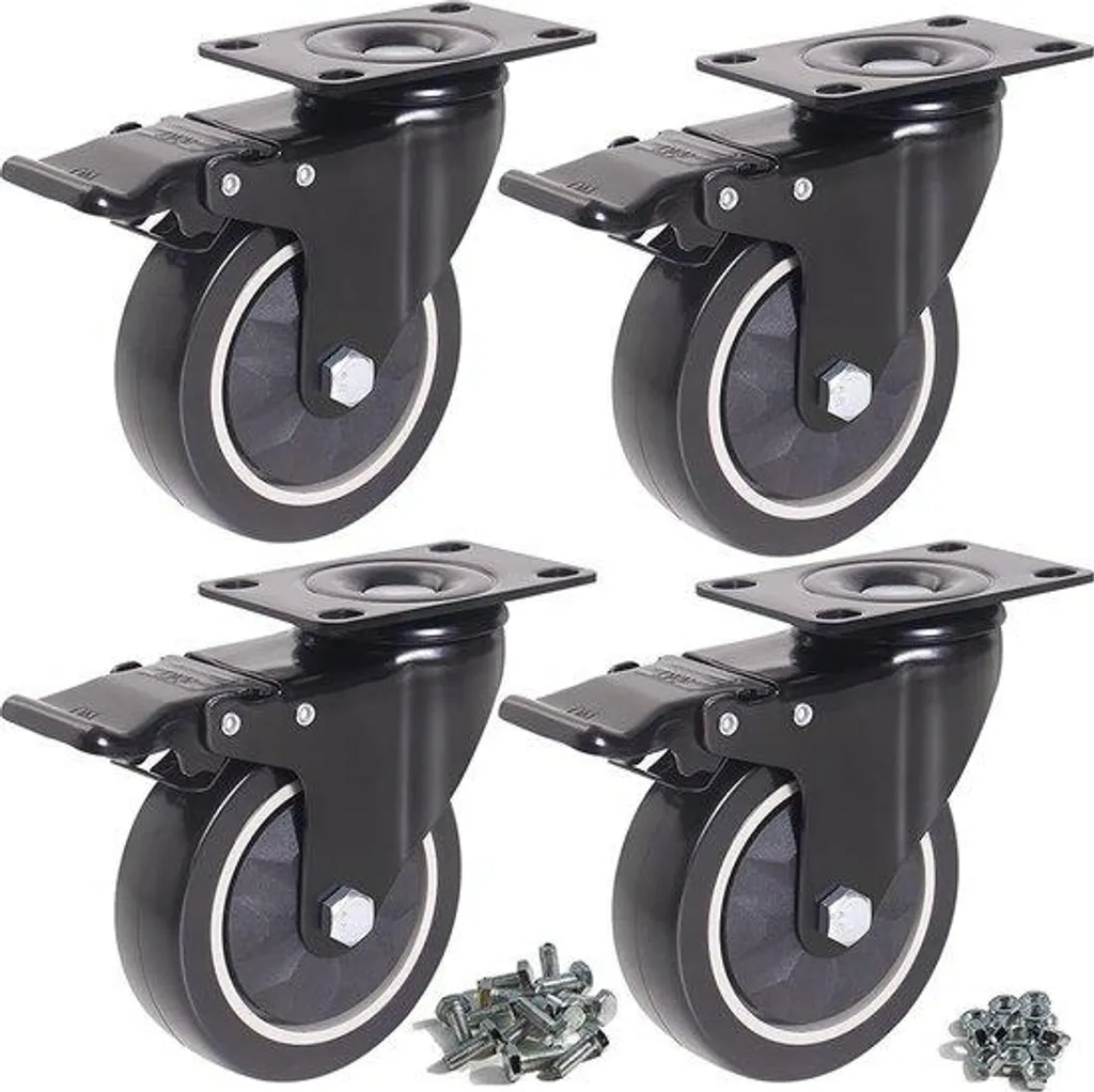 Roues de transport robustes en caoutchouc charge 650 kg pour chariots