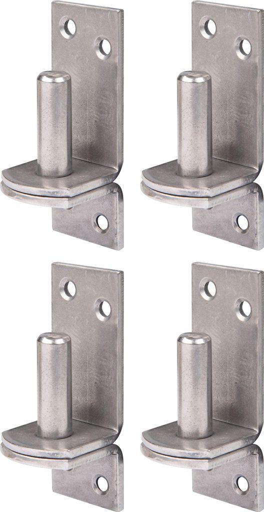 Alberts 845995 Kloben auf Platte, in den Ausführungen mit DI oder DII-Haken, Edelstahl, Dornmaß Ø16 mm, Platte 115 x 40 mm, 4er Set