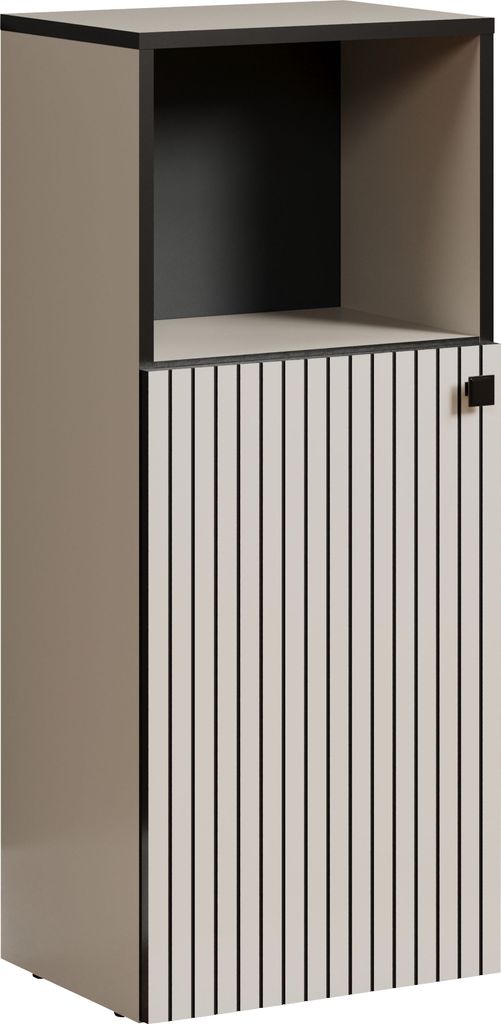 trendteam Bad Standschrank Pure Bliss Cashmere Hellgrau Melamin B/H/T ca. 40/95/31 cm